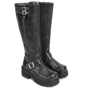 John Fluevog Black Over the Knee Boots